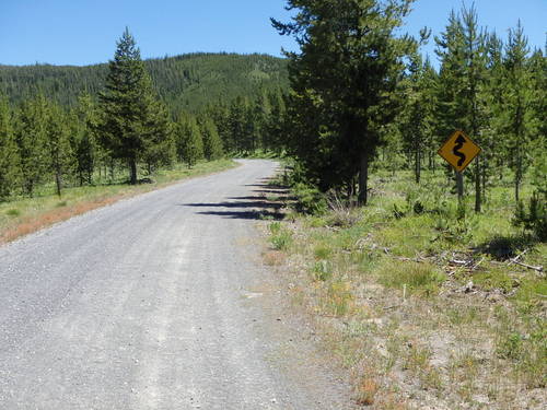 GDMBR: It is Chick Mountain and Chick Pass, our only real climb for the day.
